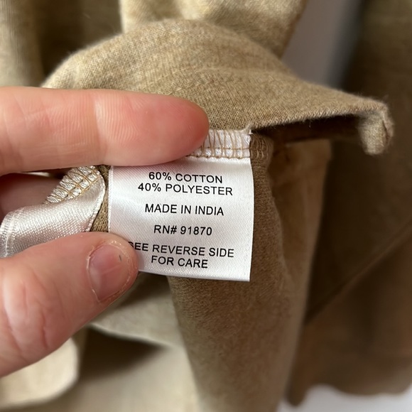 Lone Cypress Pebble Beach Performance Tan Long Sleeve Top XL Tall - Picture 6 of 6